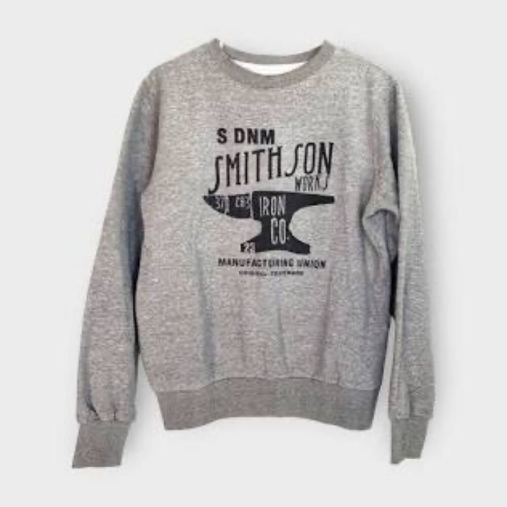 Unbranded Size Extra Small (XS) Women's Gray Cropped Graphic Print Pullover Swea
